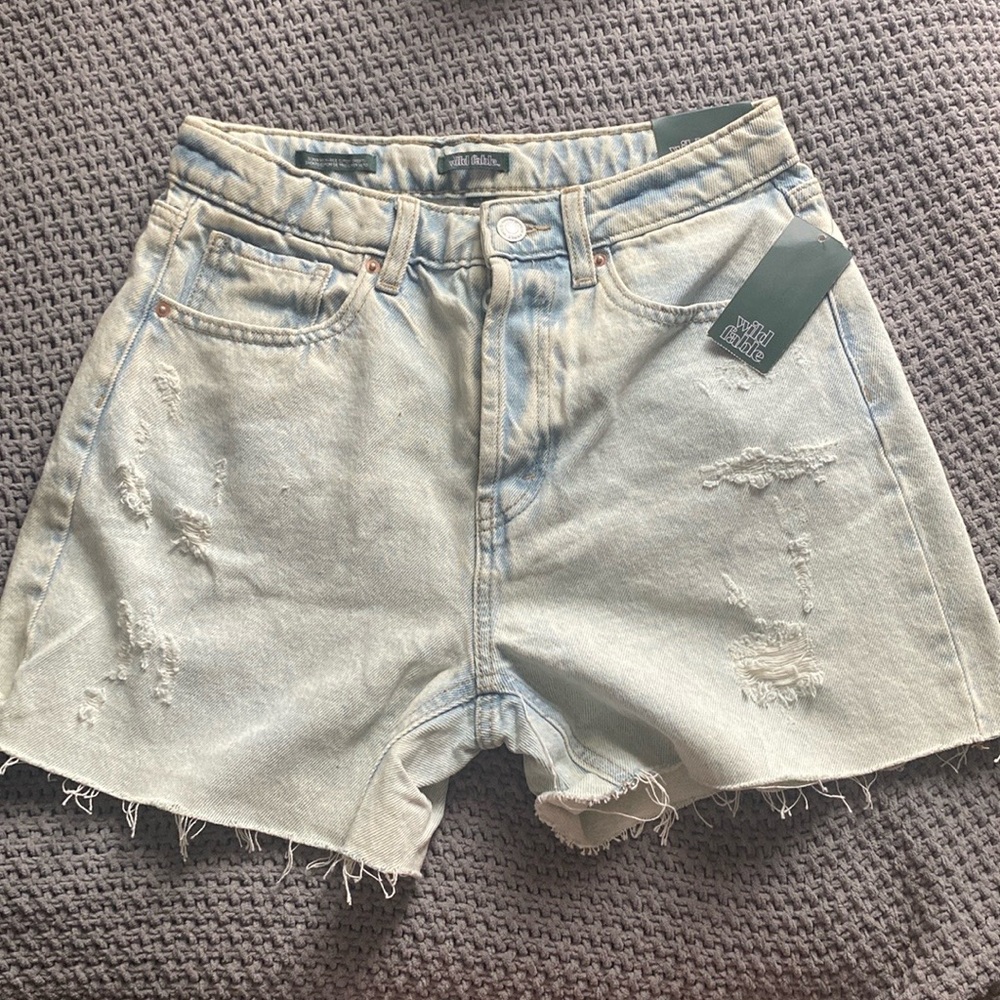 Blue and white shorts size 4 never worn